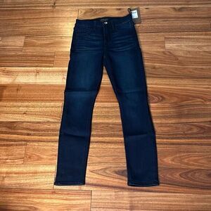 Jen7‎ 7 for all mankind ankle length distressed skinny jeans highrise sz 0